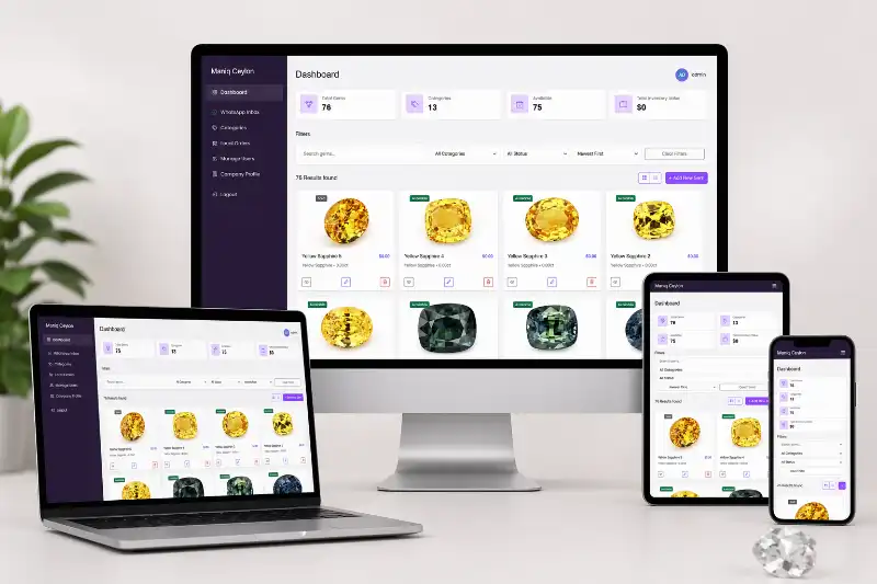 Maniq Ceylon Admin Dashboard